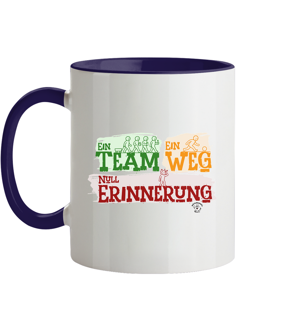 Bosseln: Ein Team - Ein Weg - Null Erinnerung - Tasse zweifarbig