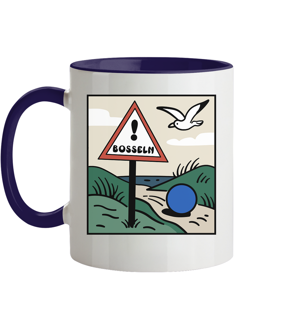 Bosseln Comic Design - Tasse zweifarbig