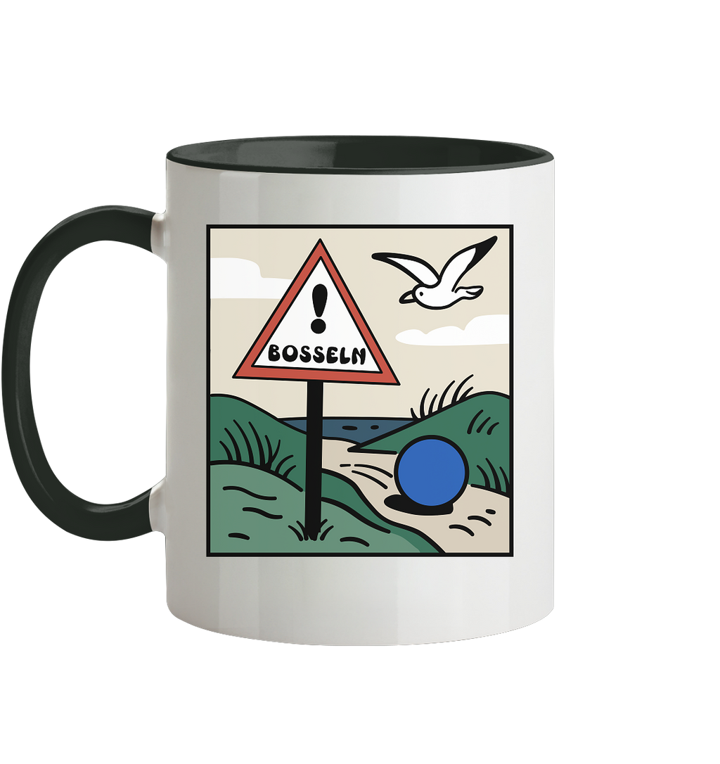 Bosseln Comic Design - Tasse zweifarbig