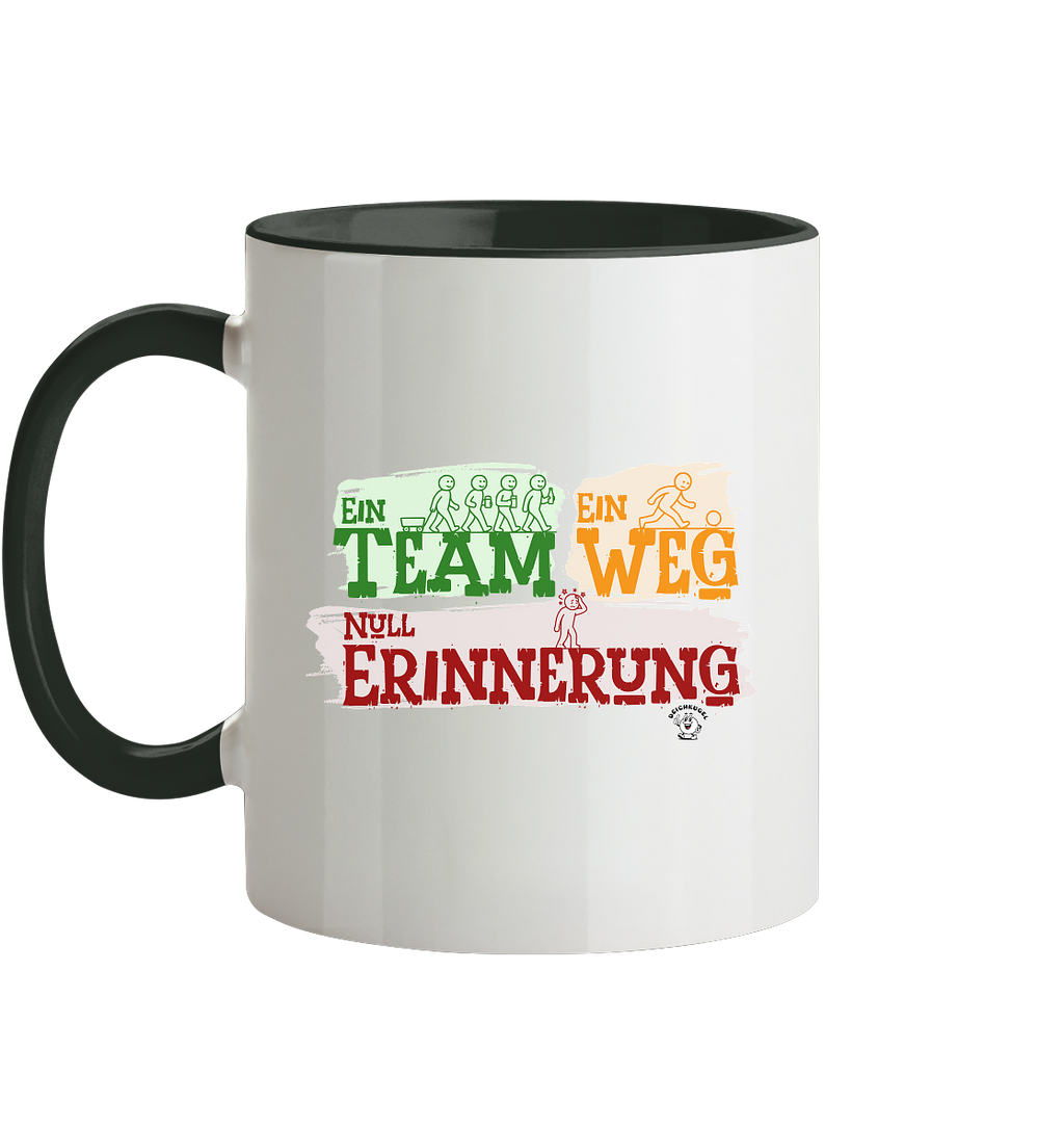 Bosseln: Ein Team - Ein Weg - Null Erinnerung - Tasse zweifarbig