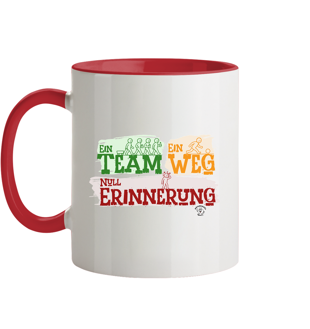 Bosseln: Ein Team - Ein Weg - Null Erinnerung - Tasse zweifarbig