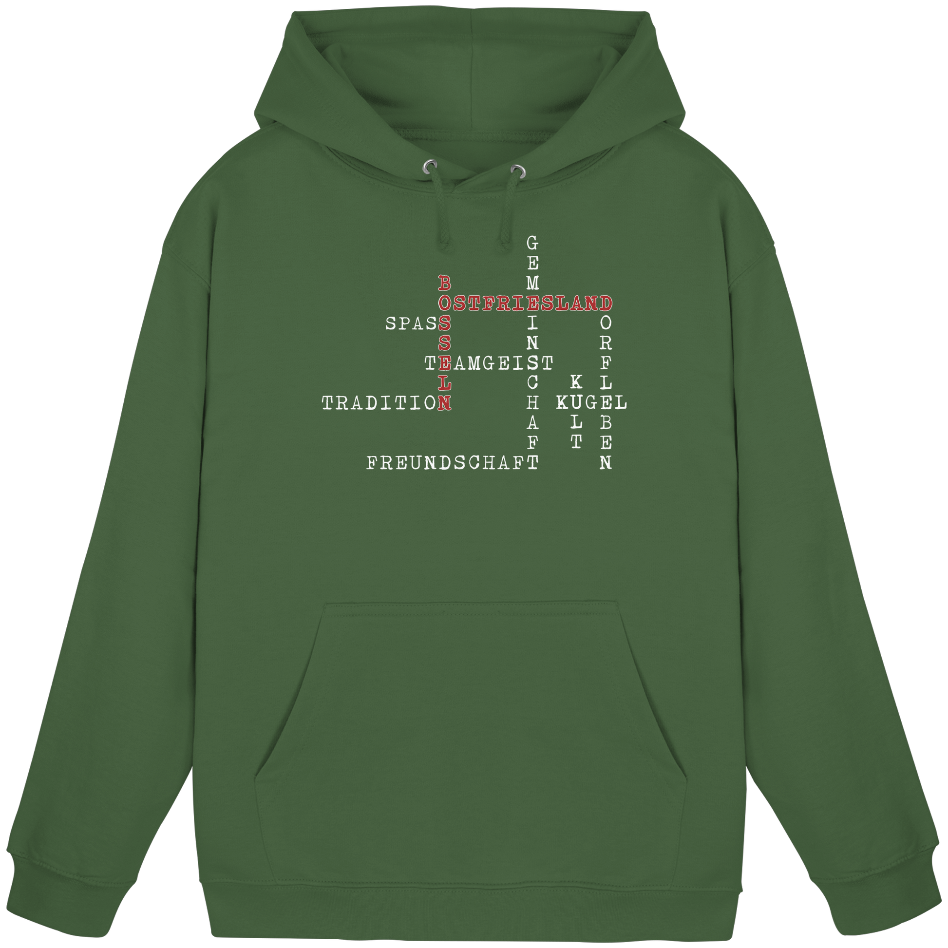 Ostfriesland, Bosseln - Wortgitter - Basic Unisex Hoodie