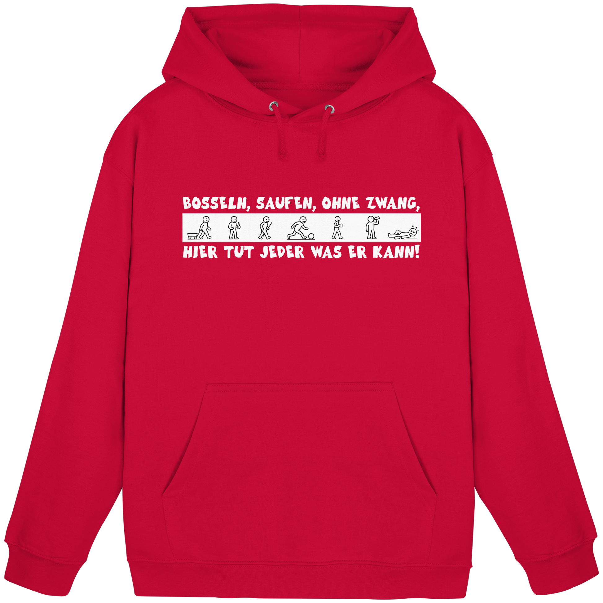 Bosseln lustiger Spruch Saufen - Basic Unisex Hoodie