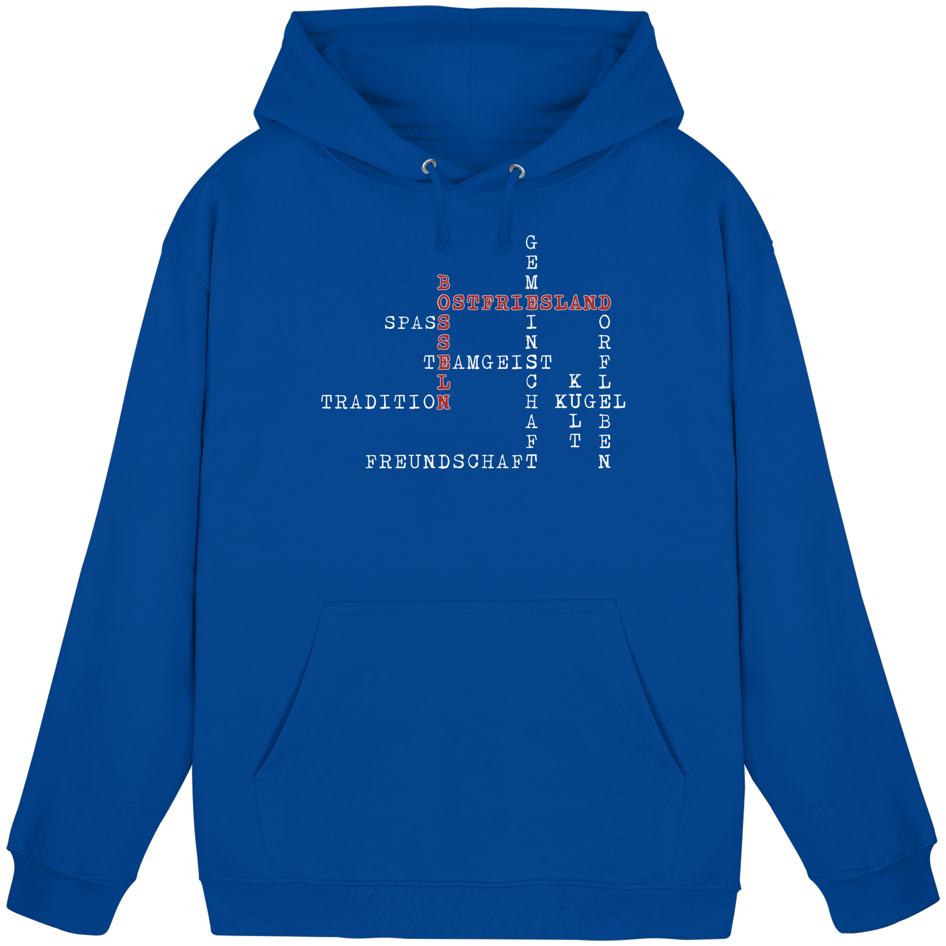 Ostfriesland, Bosseln - Wortgitter - Basic Unisex Hoodie
