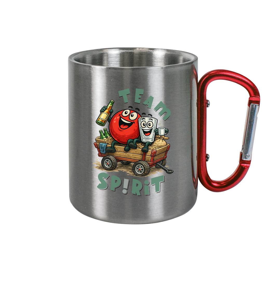 Team Spirit - Kugel und Pinnchen - Edelstahl Tasse