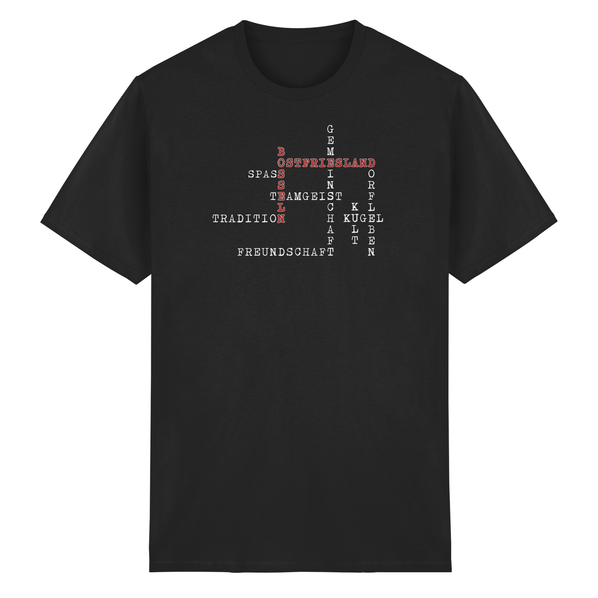 Ostfriesland, Bosseln - Wortgitter - Heavy Cotton T-Shirt