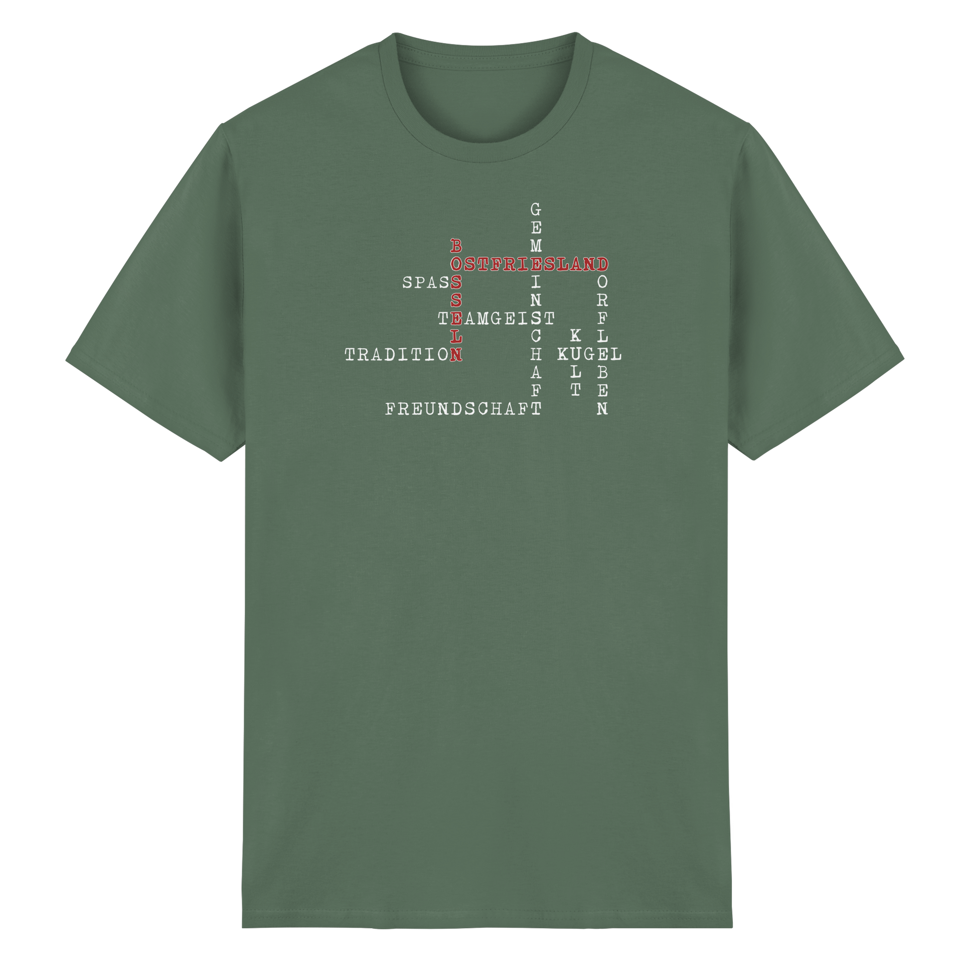 Ostfriesland, Bosseln - Wortgitter - Heavy Cotton T-Shirt