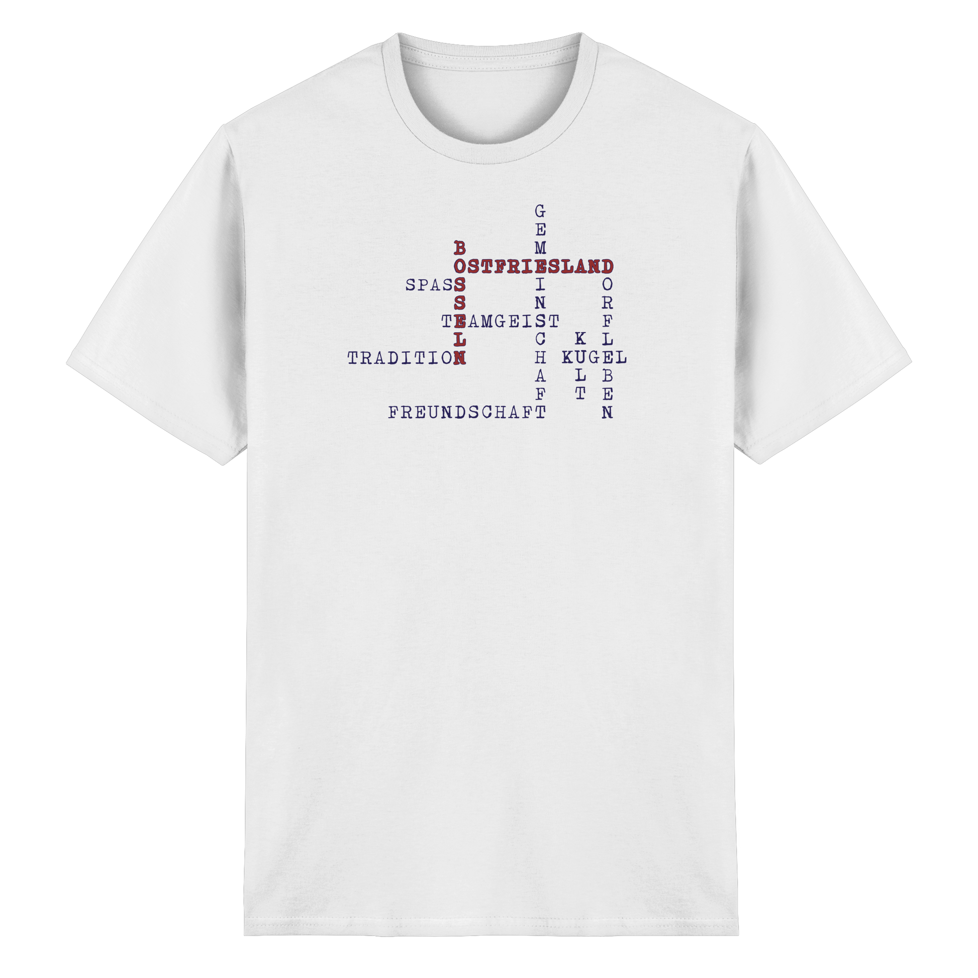Ostfriesland, Bosseln - Wortgitter - Heavy Cotton T-Shirt