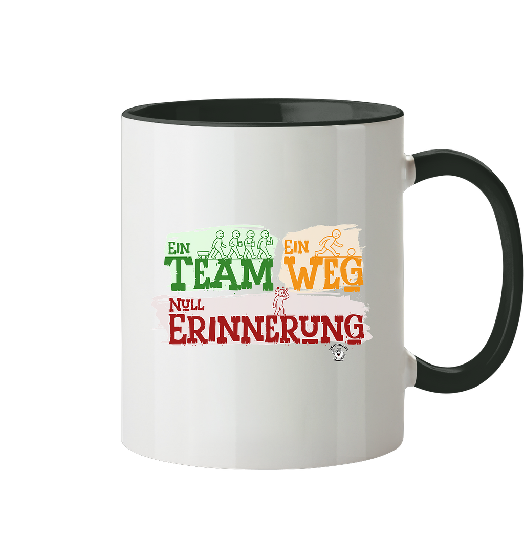 Bosseln: Ein Team - Ein Weg - Null Erinnerung - Tasse zweifarbig