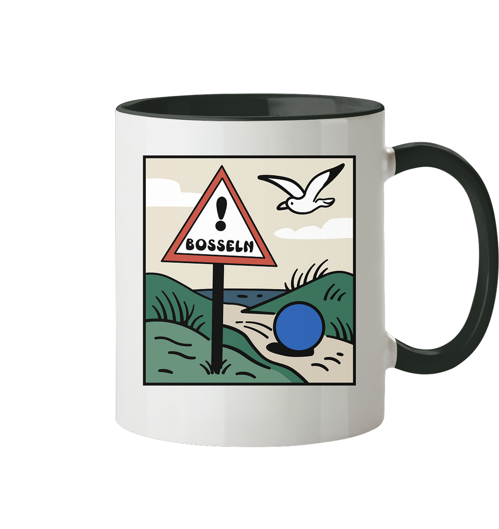 Bosseln Comic Design - Tasse zweifarbig